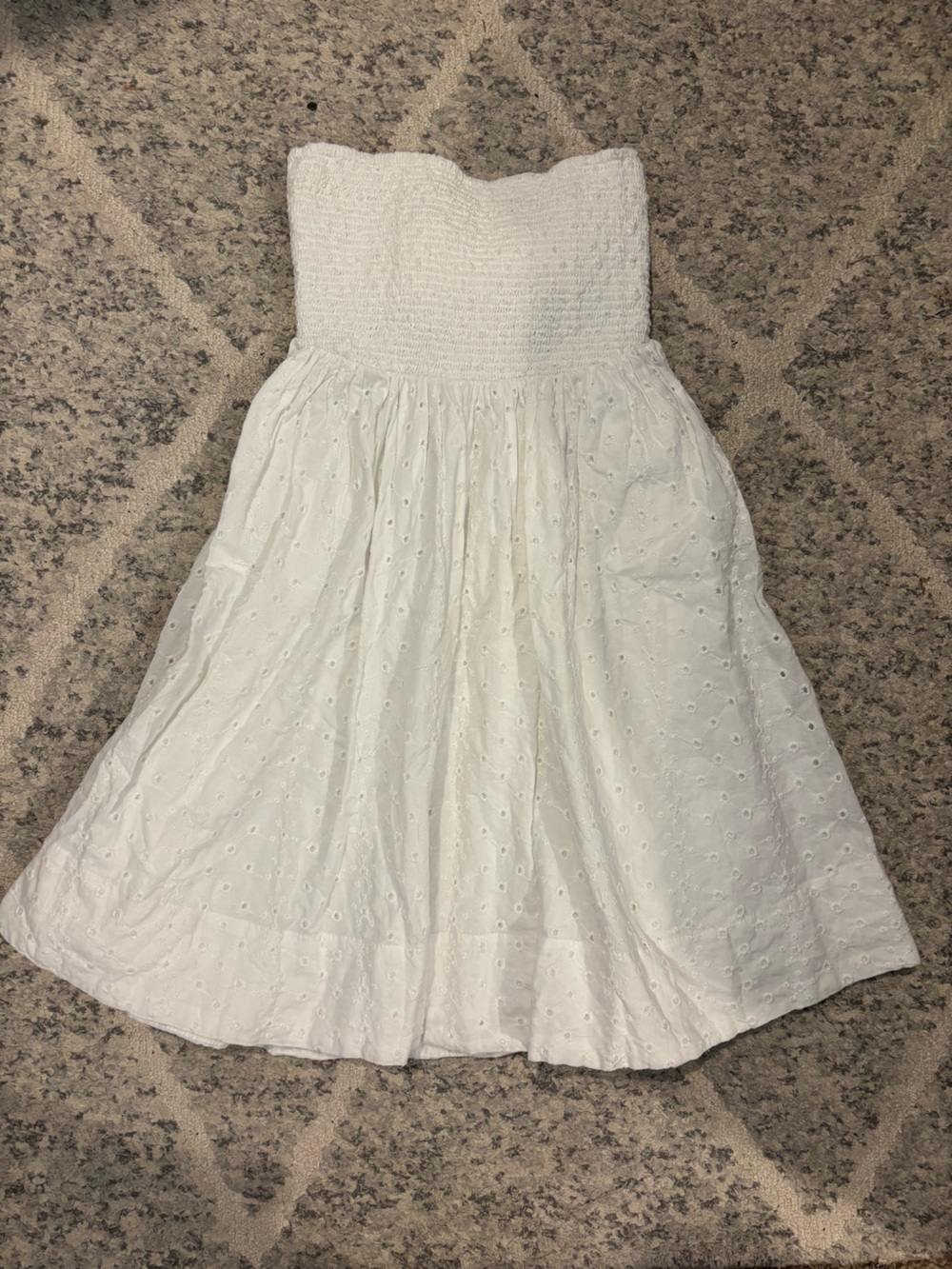White Strapless Mini Dress